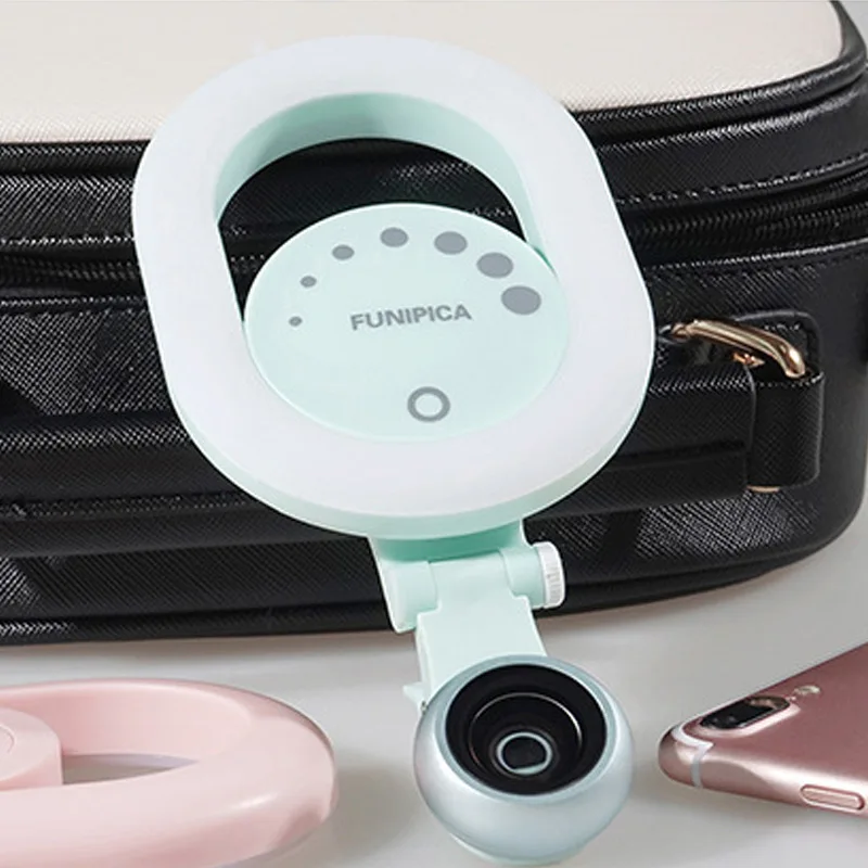 Селфи кольцо свет широкоугольный объектив 32 LED камера макияж клип заполняющие