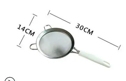 14cm Многоцелевой сетчатый фильтр Дуршлаг Пищевой фильтр дренажная Обжарка на масле ложка Мука сито инструмент для выпечки и готовки кухонные принадлежности - Цвет: 14cm