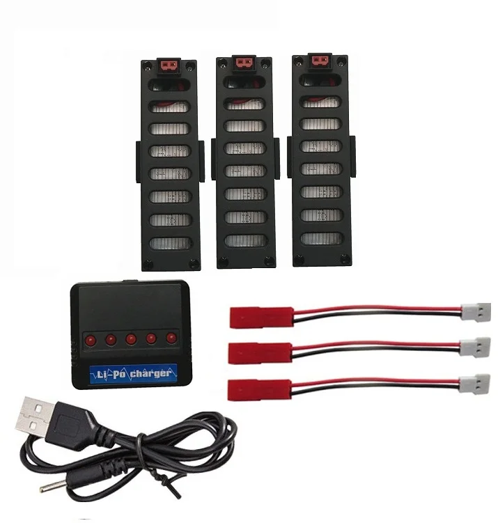 Комплект из 2 предметов 4 шт. JY018 E52 Батарея 3 7 V 600 mAh обновление Lipo JST разъем/зарядным
