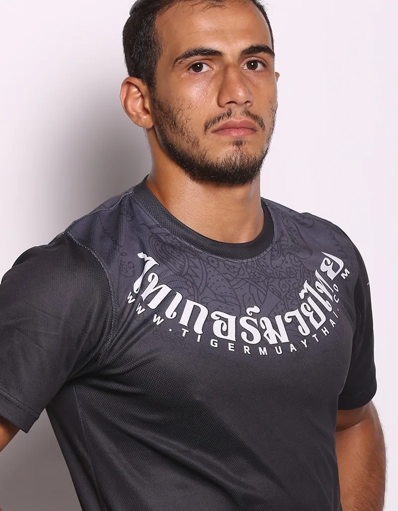 L XL XXL man short sleeve t-shirt Tiger MuayThai Hanuman fight tops black/white | Спорт и развлечения