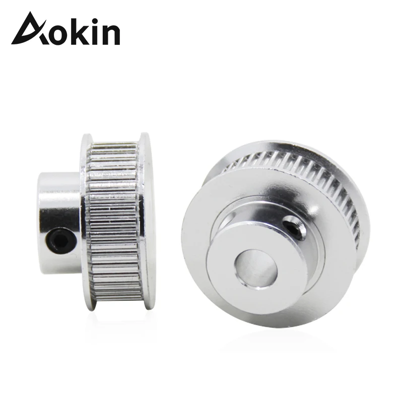 

Зубчатые шкивы Aokin GT2, 30, 36, 40, 60 зубьев колеса, отверстие 5 мм, 8 мм, алюминиевые зубья шестерни, ширина 6 мм, детали для 3D принтеров Reprap