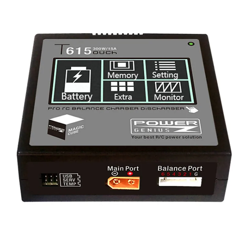 PG T615 300W 15A Lipo балансировочное зарядное устройство Dis с сенсорным экраном
