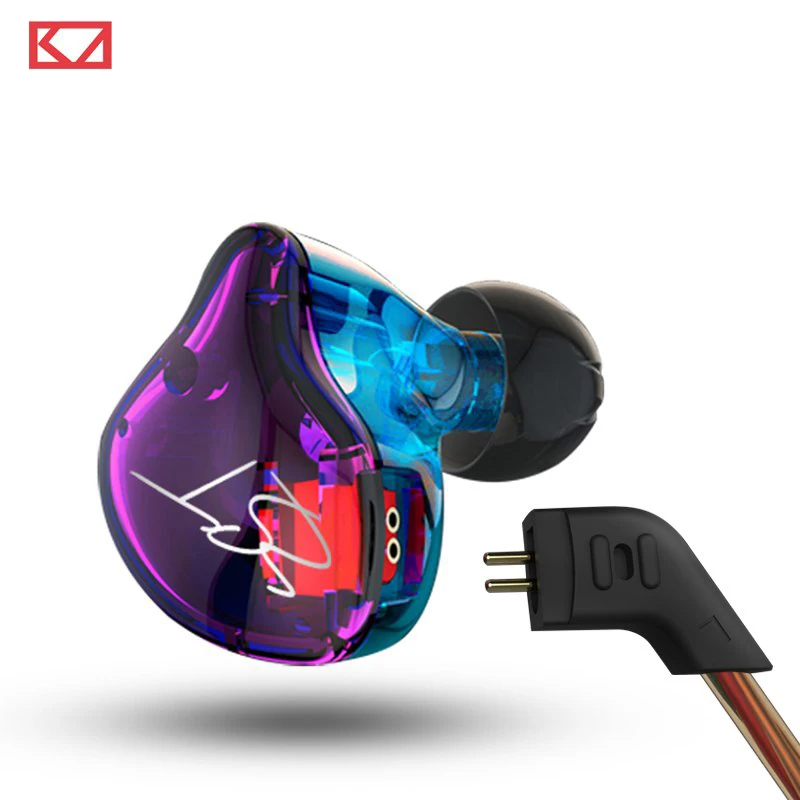 Оригинальные KZ ZST 1DD+ 1BA гибридные наушники-вкладыши HIFI DJ Monito спортивные наушники для бега наушники-вкладыши два цвета