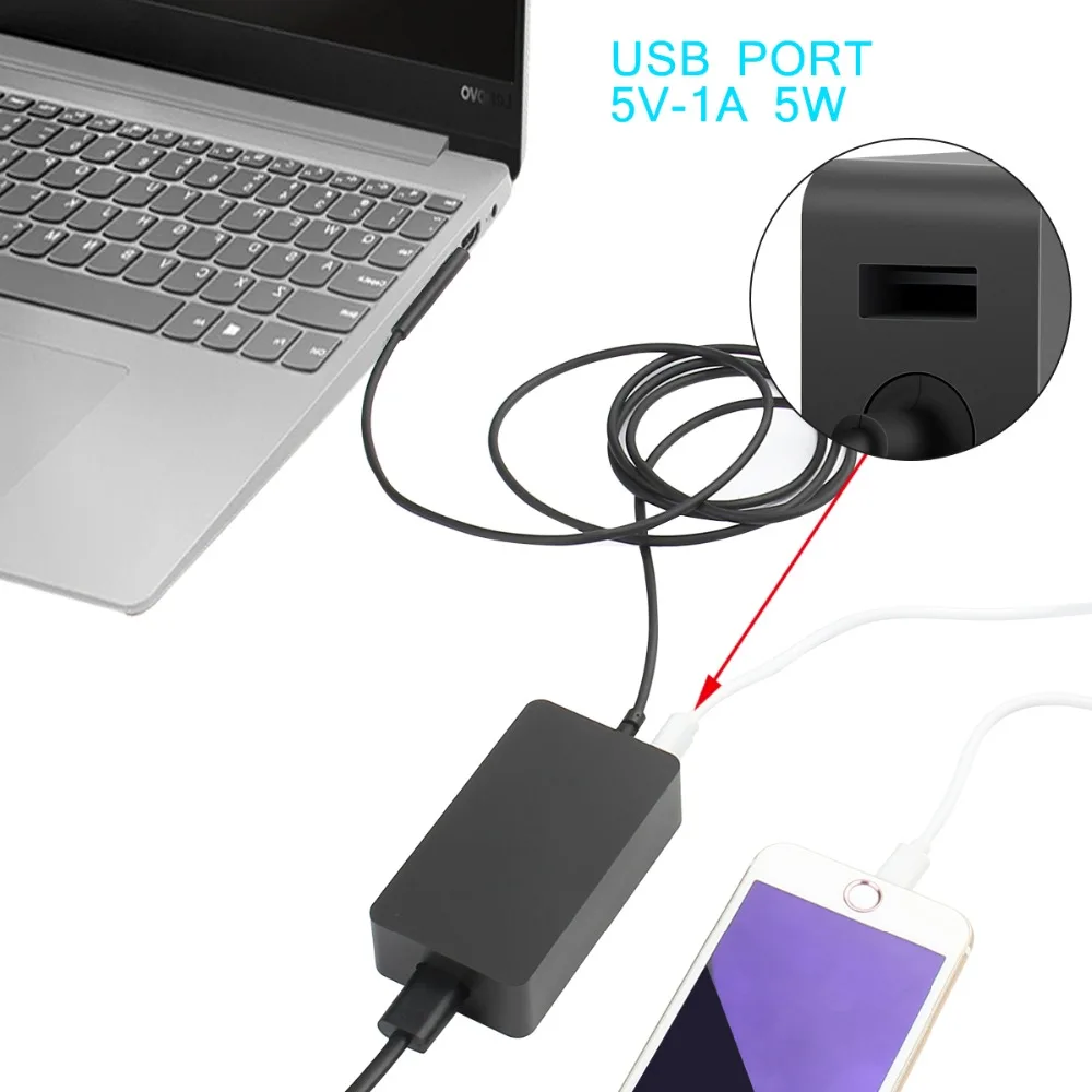 SuperNight DC 15 В в 2.58A Вт 44 Питание адаптер с USB порты и разъёмы AC зарядное устройство