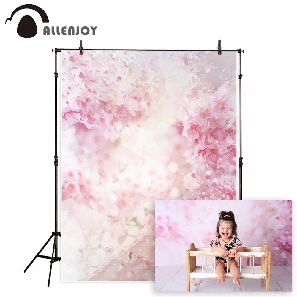 Фон для студийной фотосъемки Allenjoy с изображением розовых цветов весенний