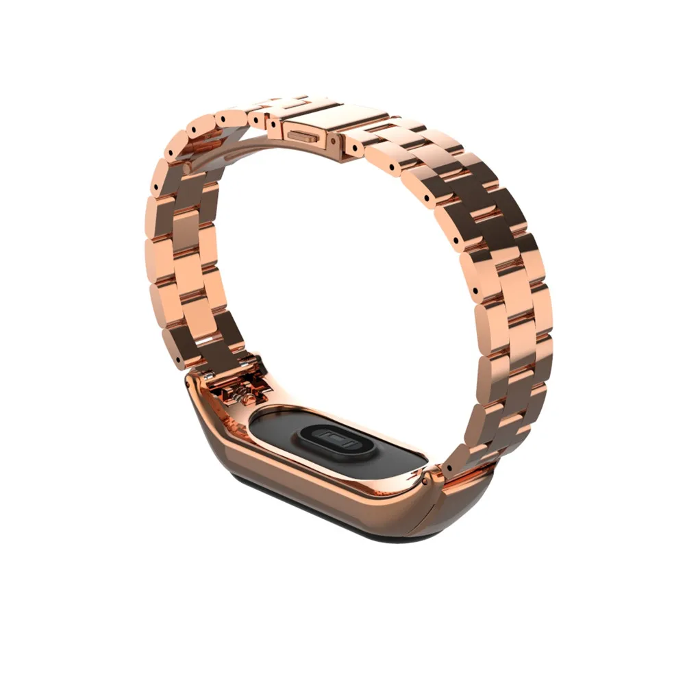 Металлический ремешок для mi Band 3 mi band 4 сменный ремешок для Xiaomi mi Band аксессуары для смарт-браслета стальной ремешок