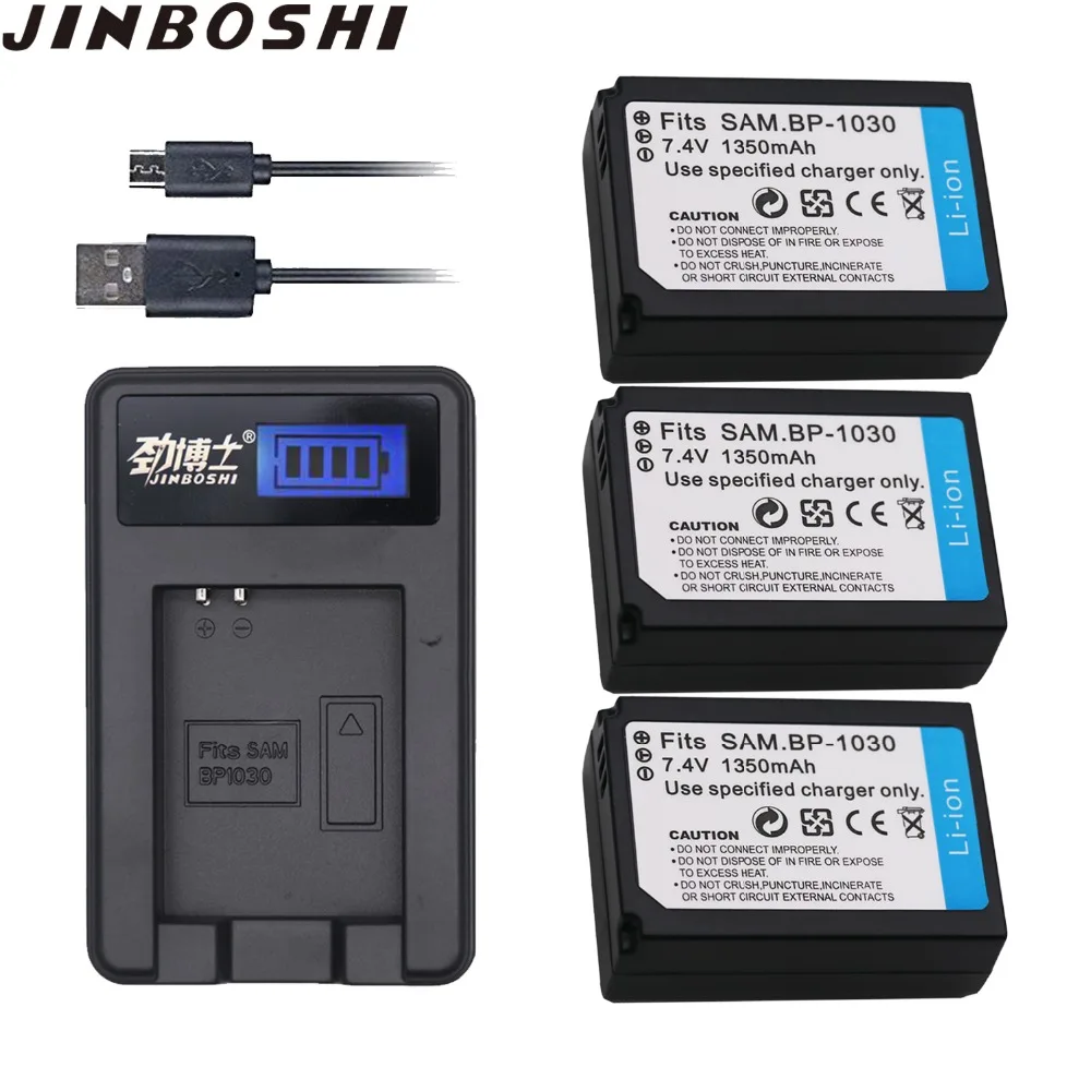 Зарядное устройство BP1030 BP1130 зарядное с разъемом USB и X3 для Samsung NX1000 NX1100 NX200 NX2000 NX210
