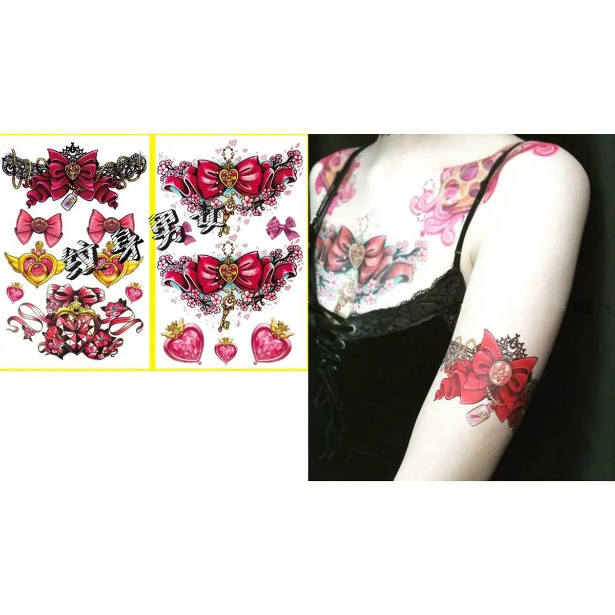 Сейлор Мун трансформер Харадзюку Временные татуировки водонепроницаемый