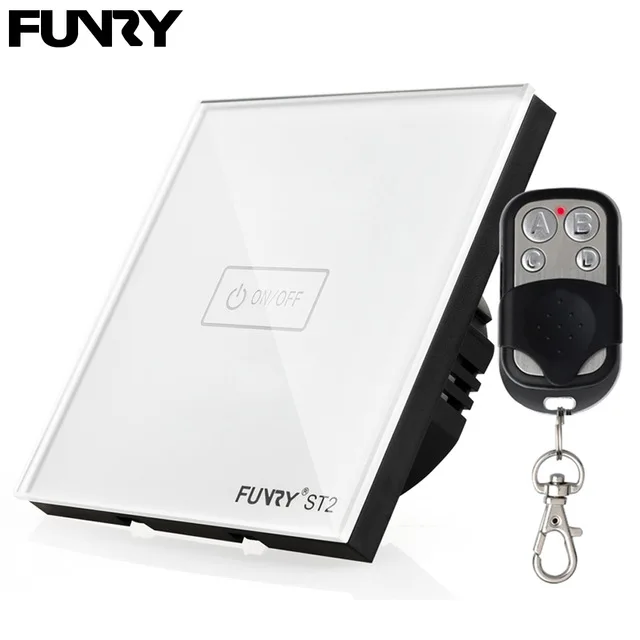 

FUNRY ST2 DIY Smart Switch EU 1 gang 1 way Crystal Glass Panel Wall Light Switch Single Fire Remote Control Switch Smart Module