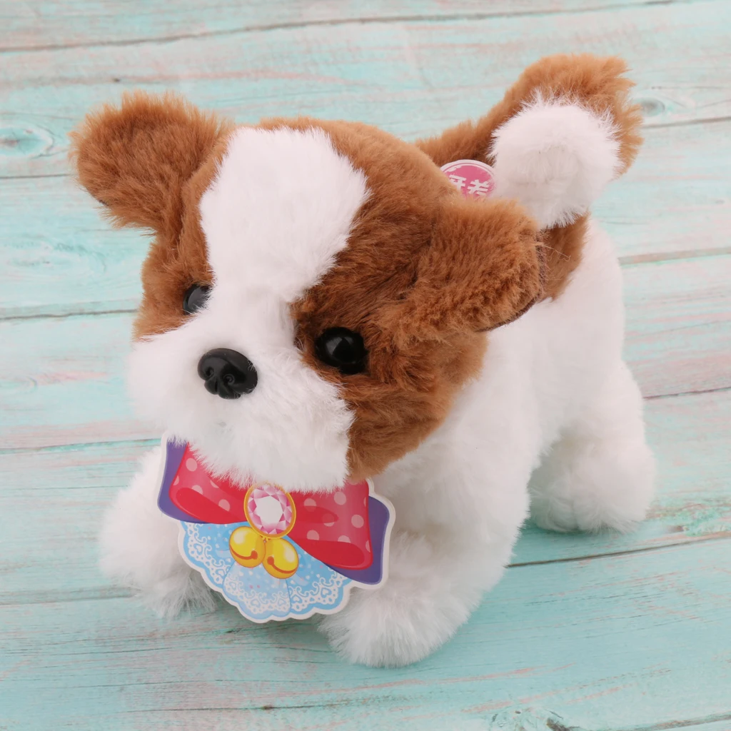 

Walking & Barking Interactive Puppy Dog Pet Toy Electronic Plush Animal Educational Gift for Kids Toddlers - Saint Bernard