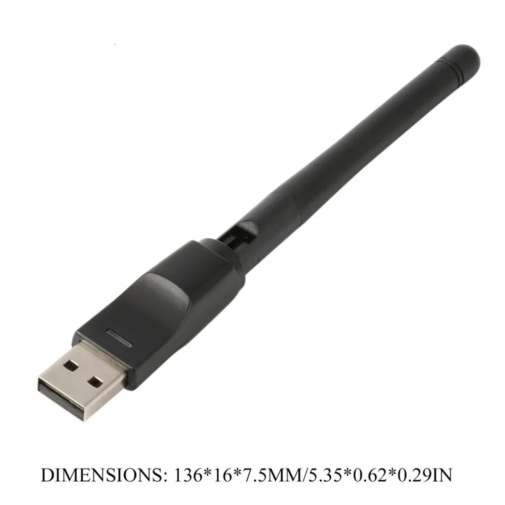 Мини беспроводной Wi Fi адаптер 150 Мбит/с 20dBm антенна USB2.0 Wifi приемник сетевая карта