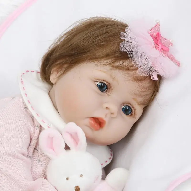 NPK 55 см Bebe Reborn Baby Doll реалистичные девушка силиконовые куклы игрушки для детей