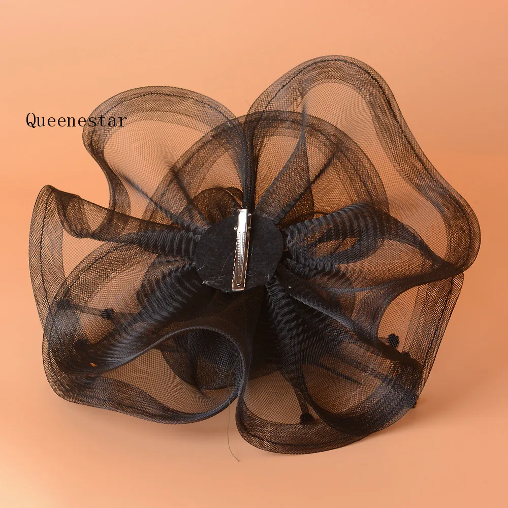 New Vogue Black Wedding Hat Fascinator Clip Feather Mesh Net Headdress Women Bridal Cocktail Gauze Floral Hair Accessories |