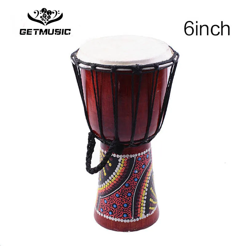 Djembe Drum Mer ударная 6 дюймов Классическая картина деревянный Африканский Стиль