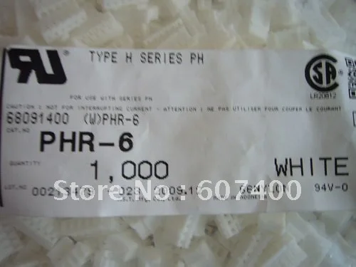 

PHR-6 CONN HOUSING PH 6POS 2MM WHITE Connectors terminal housing 100% new and original parts