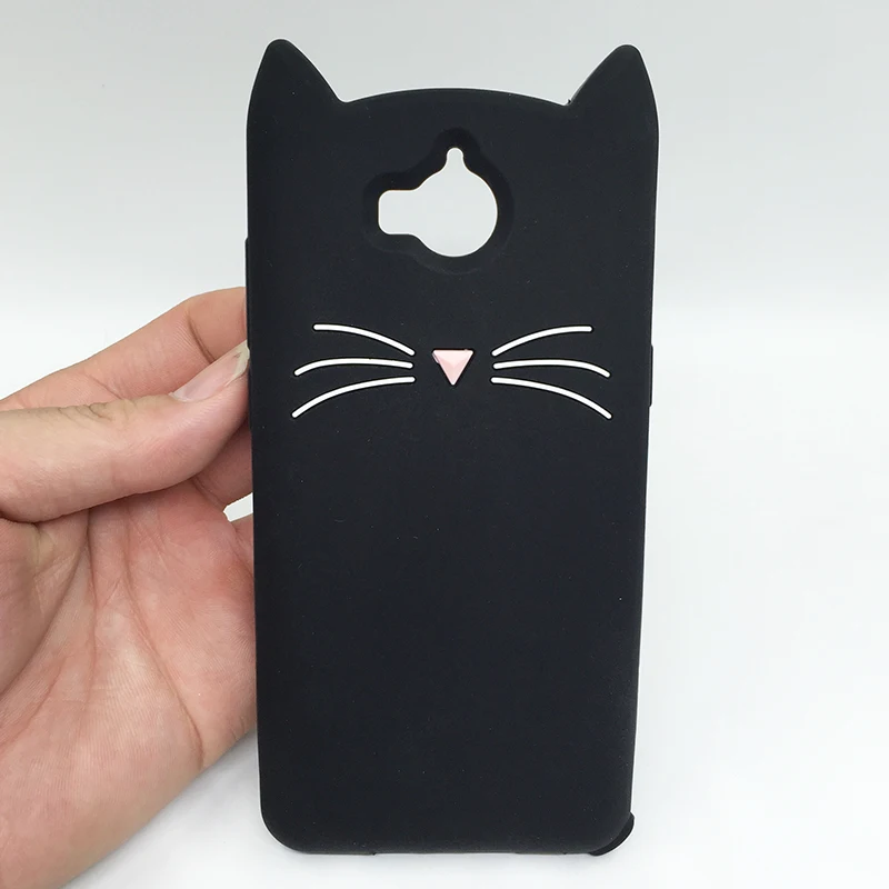 

3D Cute Cat Phone Bag Cases For Huawei Y6 2017 Case Silicon Gel Soft Coque For Huawei Y6 2017 Y5 2017 Cover Animals Fundas Capa