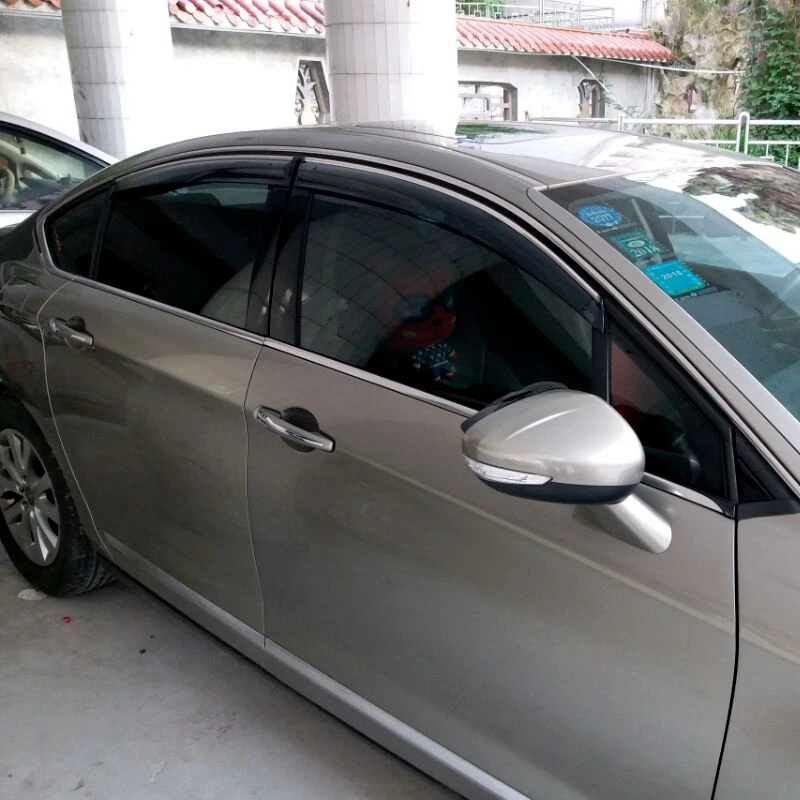 Для Citroen C5 2011- Пластик черное окно козырек Vent Оттенки Защита от солнца дождь дефлектор гвардии авто аксессуары 4 шт./компл