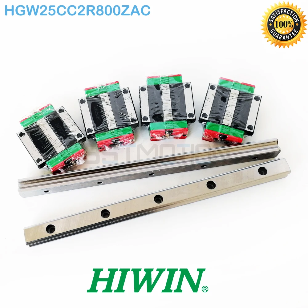 Geninue Taiwan HIWIN HGR25 линейная направляющая 2 шт. 800 мм рельсовый путь 4 HGW25CC каретка