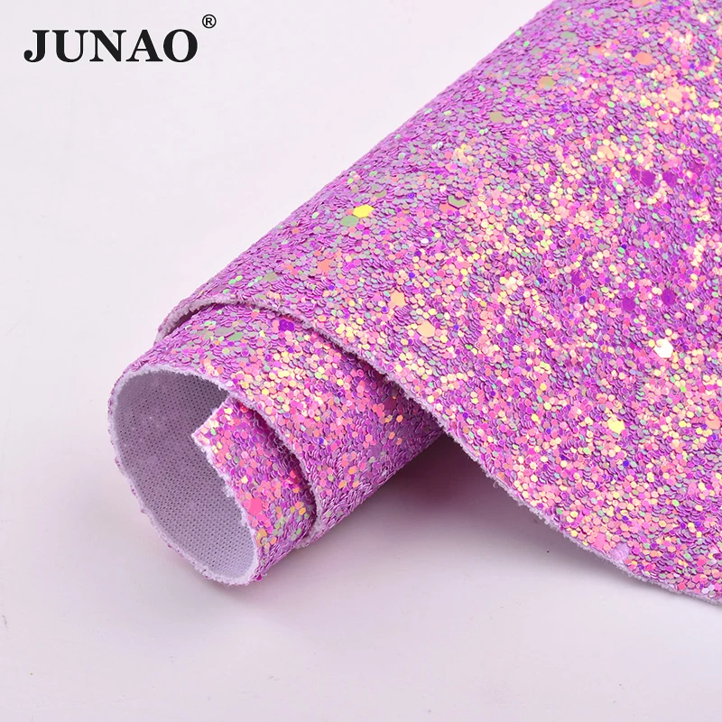 Фото JUNAO 20*34 см красочные блестки Синтетическая кожа искусственная кожа ткань Блестки ткани DIY ремесла №4