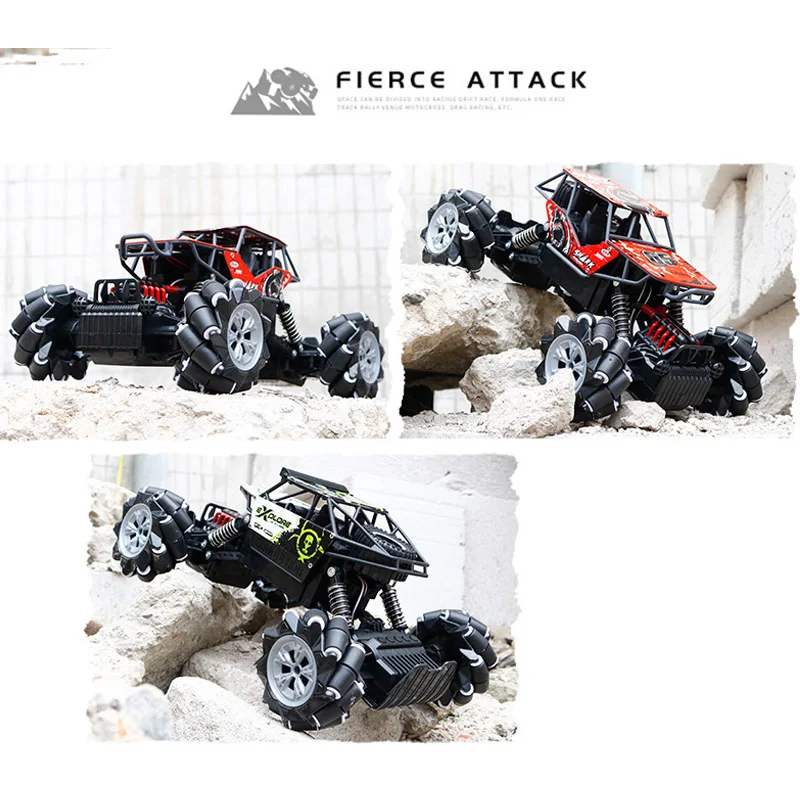 1/12 Масштаб RC каскадеров автомобилей на радио 2 4G 4CH багги Рок Гусеничный ролл