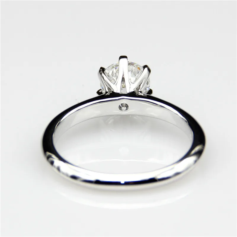 LASAMERO REAL Moissanites 1 карат 14 к 585 твердое Золотое лабораторное кольцо с алмазом