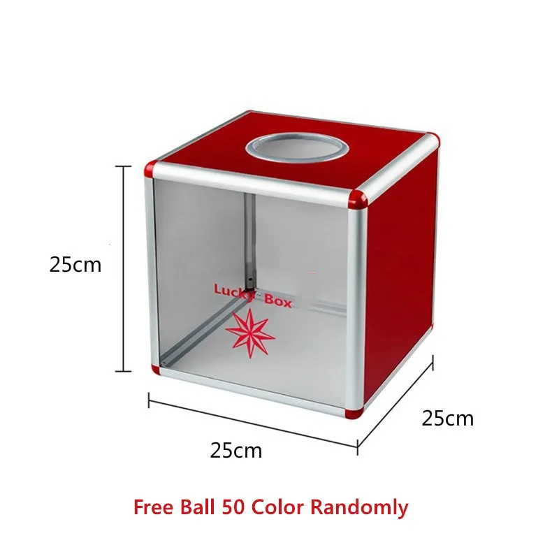 1Box 50Ball Новая лотерейная коробка, новогодняя компания, мероприятия, семейные, вечерние, свадебные, для планирования, удачная коробка, лотерейный шар, ящики для хранения - Цвет: 1Box 50Ball