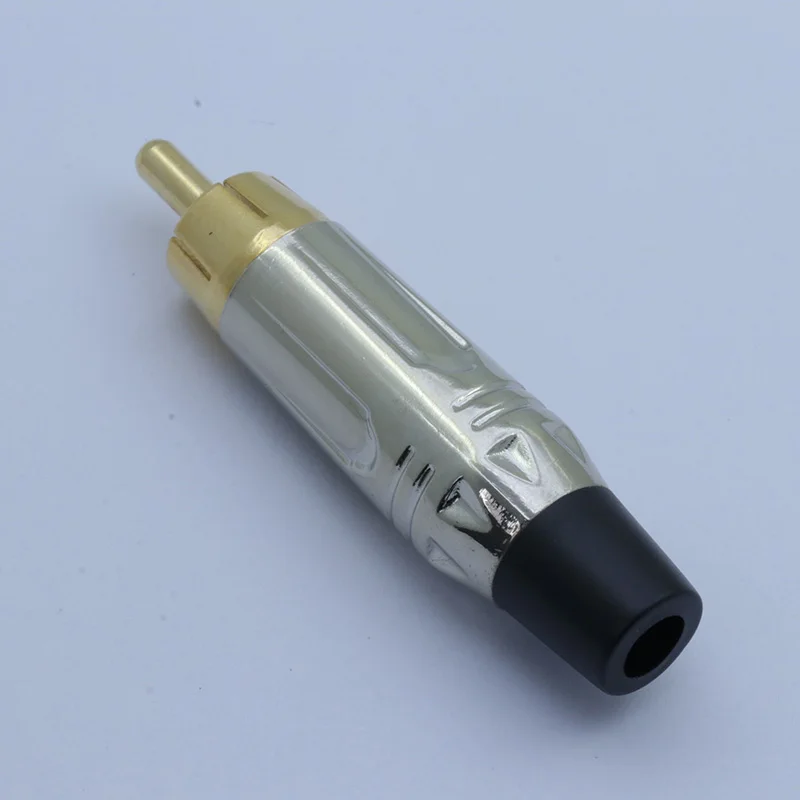 1 пара/2 шт RCA разъем Гладкий Silve RCA штекер позолоченный Аудио адаптер черный и красный косичка динамик штекер для 7 мм кабель