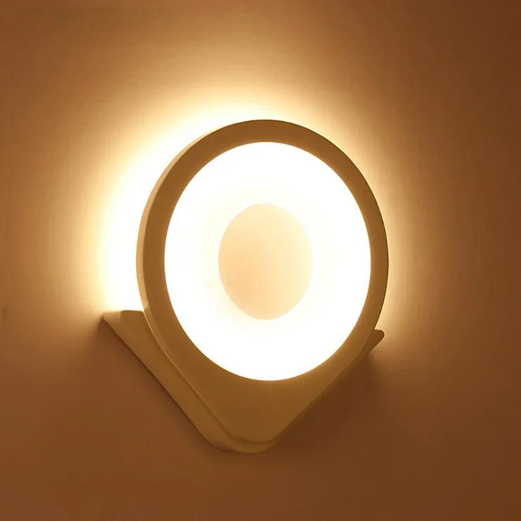 15W LED wall sconce light fixture SMD 2835 acrylic decor bedside lamp cup shape white shell | Лампы и освещение