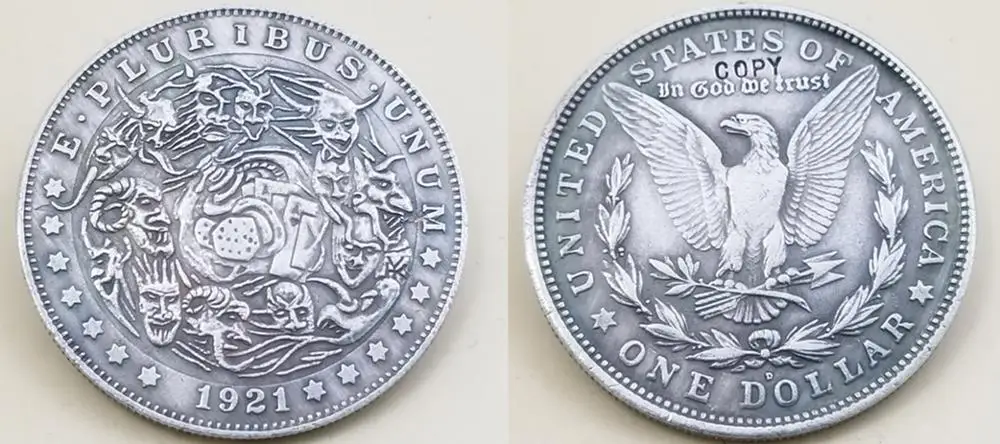 Хобо Coin_1921-D моргановские монеты копия Бесплатная доставка | Дом и сад