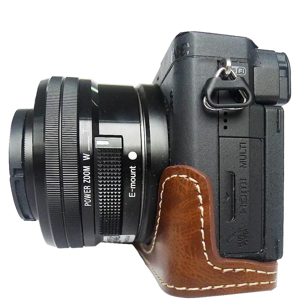 Половина тела из искусственной кожи чехол для камеры Сумка sony A6400 ILCE 6400 крышка с
