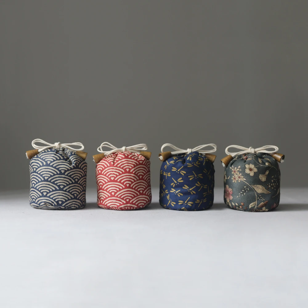 Винтажный стиль Teaware сумка для хранения ручной работы утолщенные пеньковые
