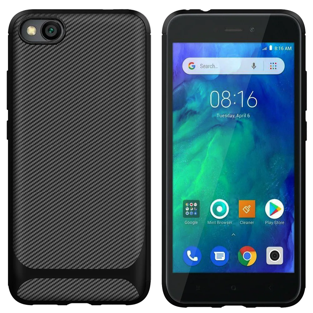 MAKAVO для Xiaomi Redmi Go чехол из углеродного волокна Мягкий силиконовый гибкий чехлы