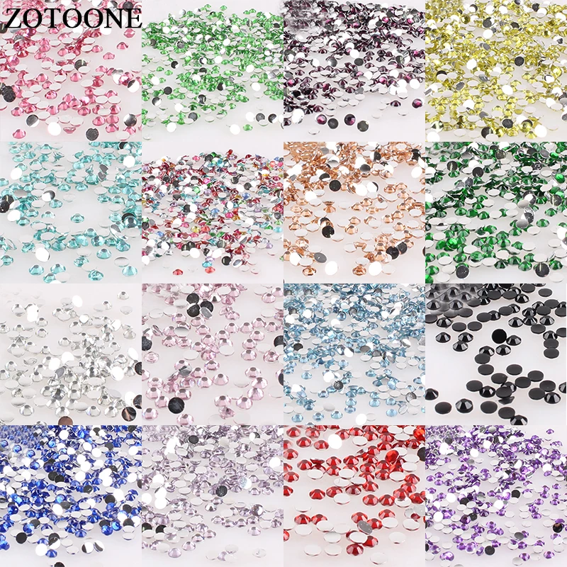 ZOTOONE 2 6 мм 1000 шт. разноцветные декоративные наклейки из смолы с плоской задней