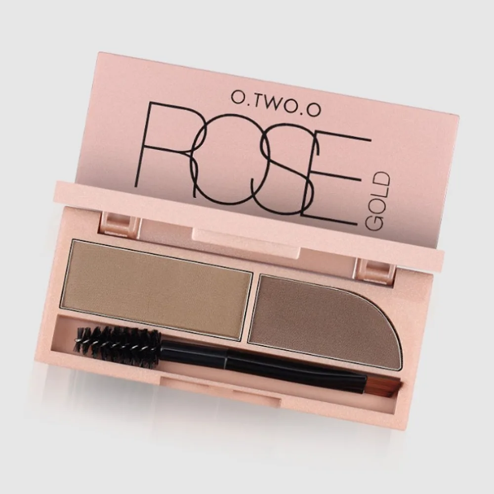 Профессиональная двухцветная Палетка пудры для бровей с двойным эффектом легкая