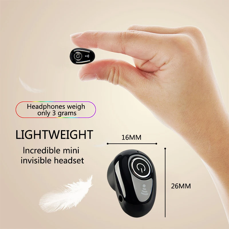 MOONSTAR S650 мини беспроводная Bluetooth гарнитура hands-free наушники затычки для ушей в-ухо