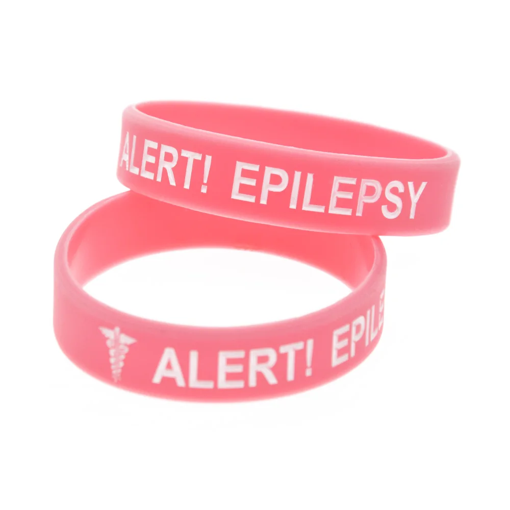 OBH 1 шт. оповещения эпилепсии Wristband Силикона комплекты джинсовой одежды Размеры