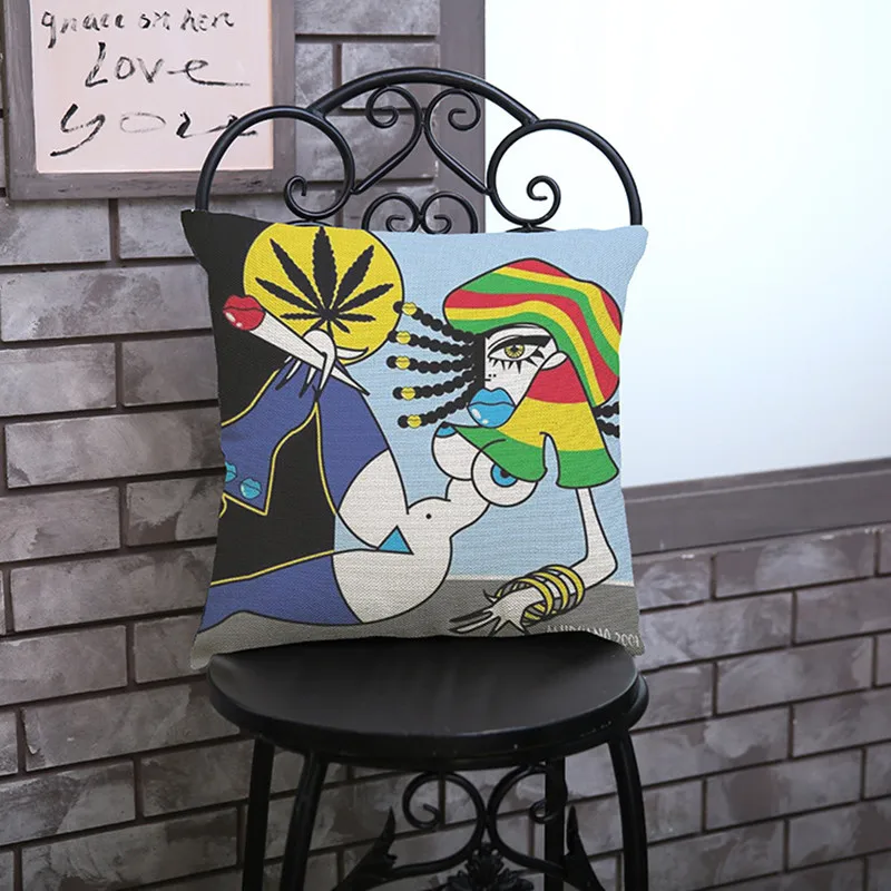 Подушка декоративная льняная для дивана автомобильного стула 45 х45 см|pillow insert|pillow