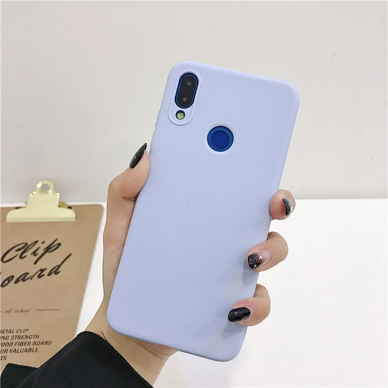 purple Силиконовый чехол для xiaomi redmi note 6 pro 7 8 5 5a prime s2 mi 8 9 se mi 8 a2 lite a3 милый мягкий ТПУ чехол ярких цветов - Цвет: purple
