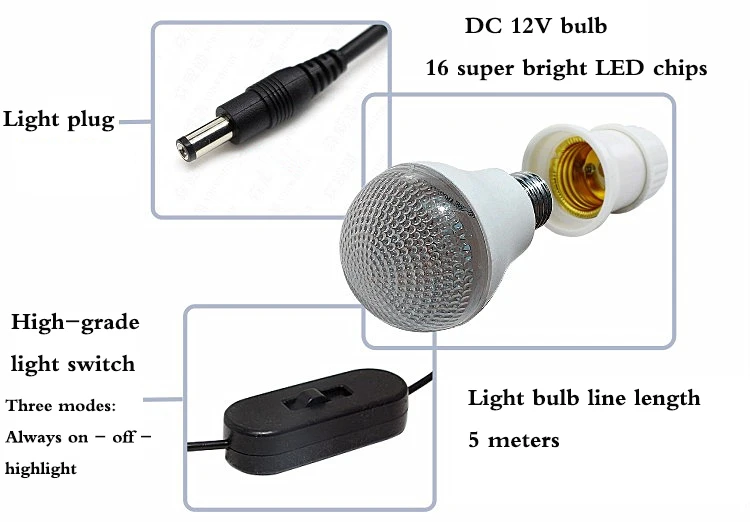Солнечное освещение 12V Наружное освещение 2.1A Зарядка телефона Маленькая солнечная система питания