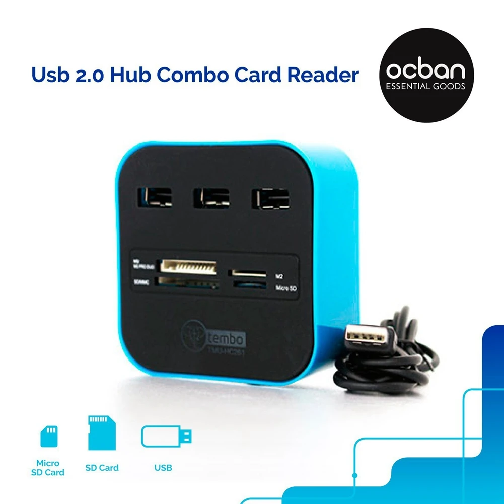 ABGN Горячая комбо многофункциональный USB2.0 кард ридер с хаб сплиттер SD