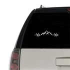 Наклейка с изображением горного сердцебиения, Виниловая наклейка с изображением приключений, походов на странник, украшение на окно автомобиля, наклейки для ноутбука, для украшения Apple MacBook