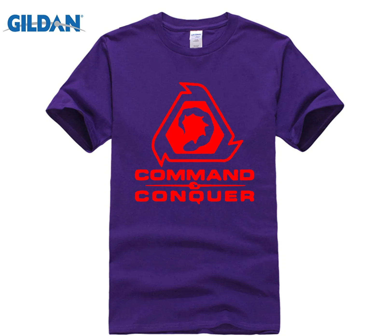 GILDAN Мужская футболка с коротким рукавом Command Conquer модная Стильная летняя одежда |