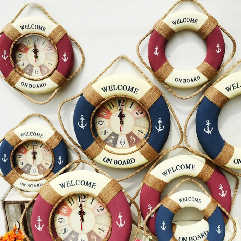 Часы Saat Reloj настенные часы Спасательный круг бесшумные домашние аксессуары