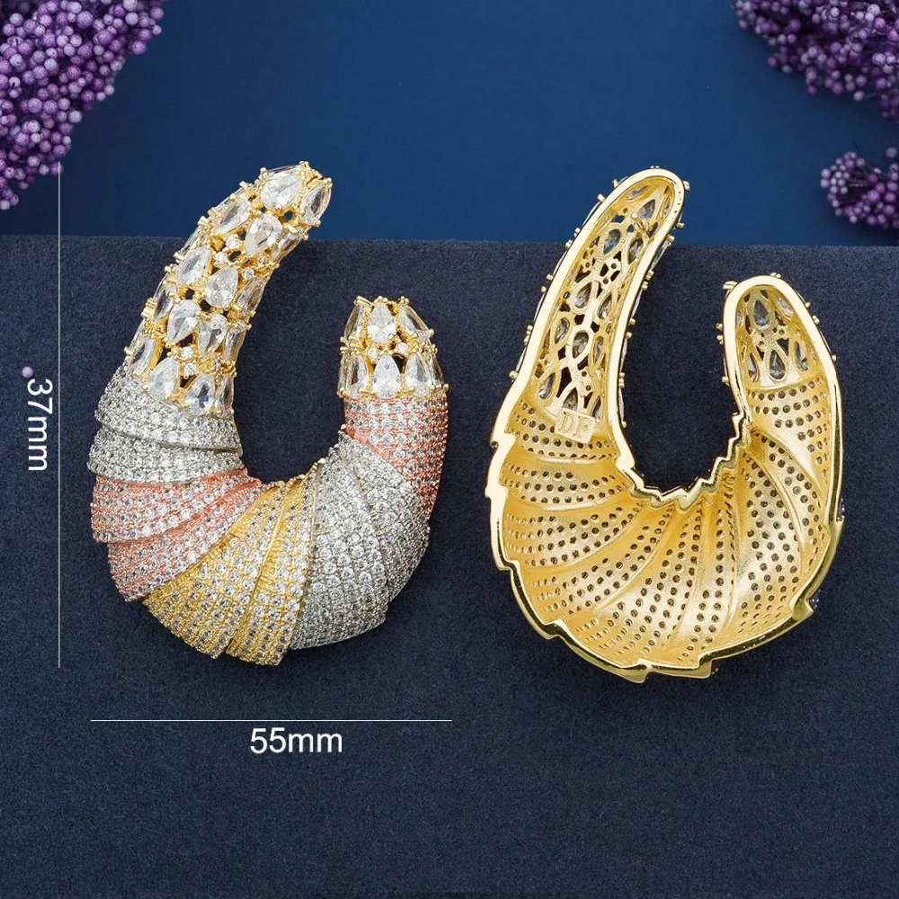 ModemAngel Роскошные капли воды кубического циркония 3 тона африканских женщин