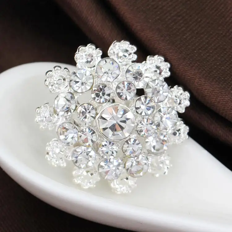 Высокое качество тонкая бижутерия стразы брошь &quotСнежинка&quot маленький на