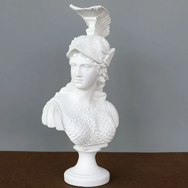 33cm Афина Римская богиня мудрости: фигура скульптура дизайн Toscano Minerva бюст изделия из смолы Гостиная Офис украшения R220 - Цвет: 33cm