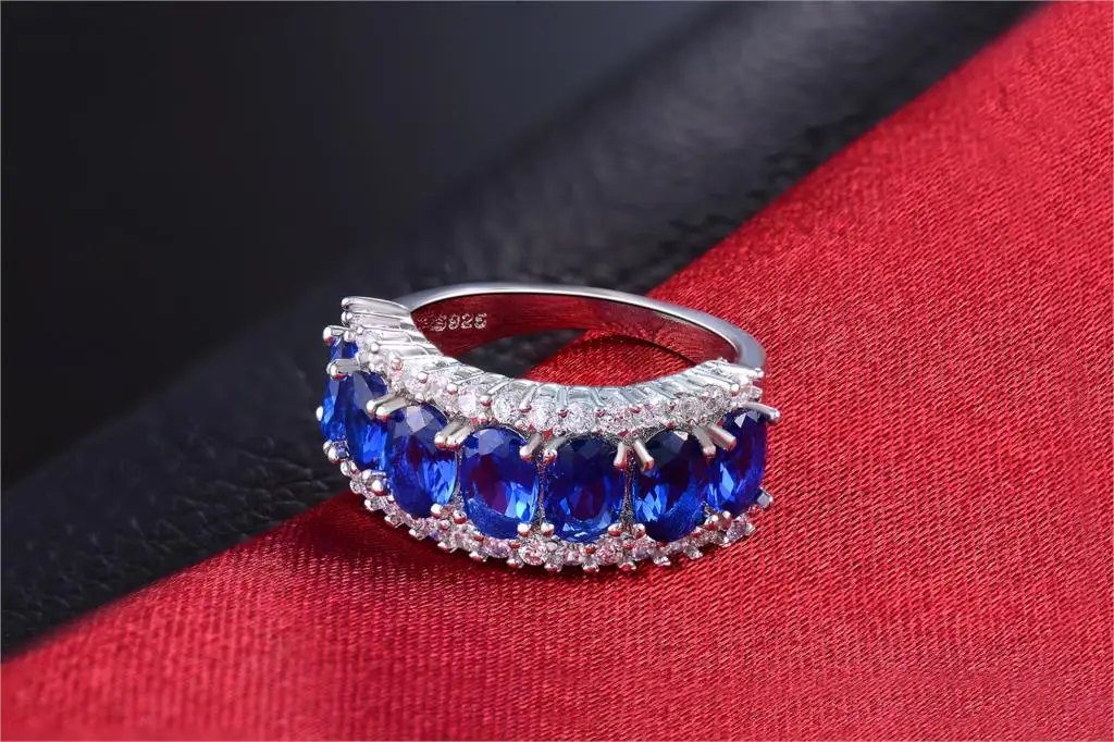 Высокое качество, полный королевского синего, розового CZ Crystal, женское обручальное кольцо, женские ювелирные изделия, обручальное кольцо оптом (art.: 7a0eff565) - 7a0eff565