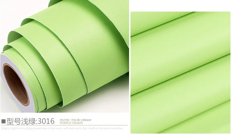 New Plain color thick PVC wallpaper self-adhesive solid color wallpapers bedroom living room decoration wall stickers waterproof