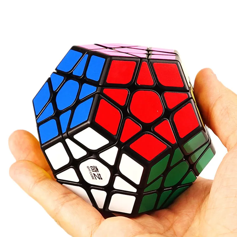 QIYI 3X3 Megaminxeds магический куб черно-белый скоростной Профессиональный 12 сторонний пазл Cubo Magico Развивающие детские игрушки кубики