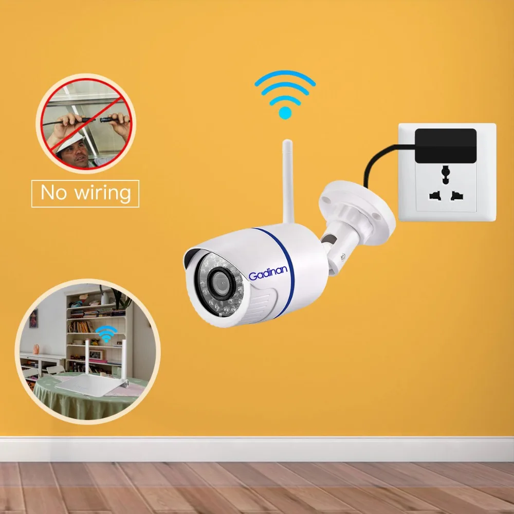 IP-камера видеонаблюдения Gadinan HD 1080P беспроводная с ночным видением | Безопасность
